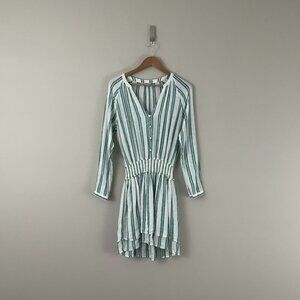 Rails Jasmine Smocked Waist Mini Dress in Cordoba Stripe Size Medium